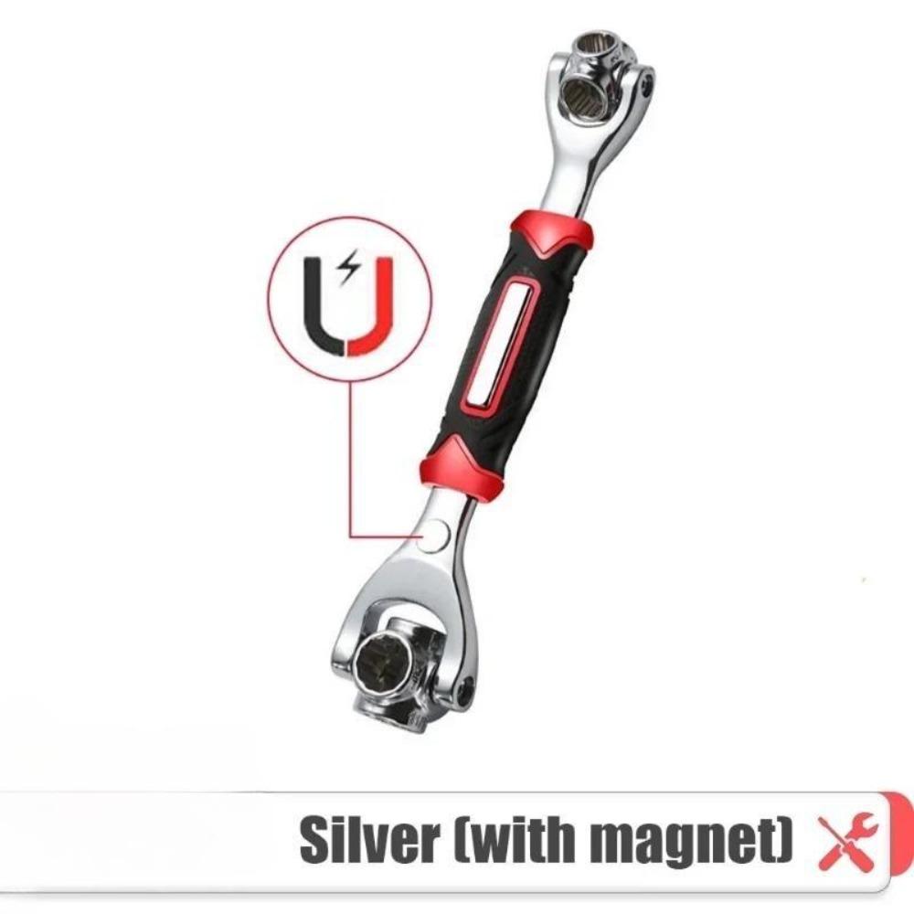 

Набор из 3 шт. гаечных ключей с двойной головкой с вращением на 360°, 52 в 1, многофункциональный гаечный ключ 8-19 мм, универсальный торцевой гаечный ключ, ручной инструмент для ремонта мебели/автомобилей Magnetic version-1pcs