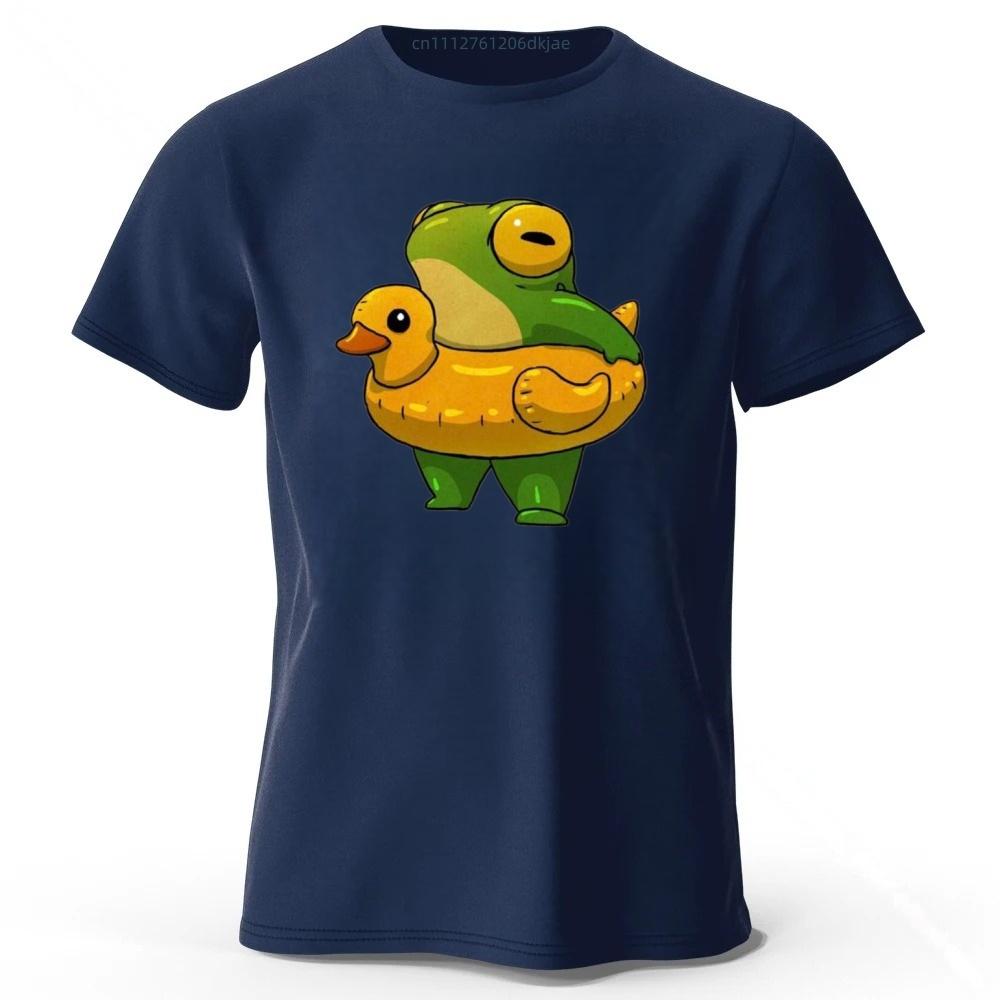 Frog Who Can't Swim Cotton Short Sleeves Shirt with Multiple Colors To Choose From Men's Oversized Breathable T-shirt
