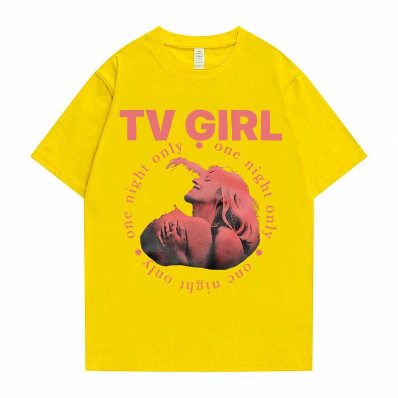 Cults TV Girl One Night Only Graphic Print T-shirt Unisex Vintage Tees Unisex Γυναικείο Casual Oversized T-shirt Unisex Βαμβακερό T-shirt