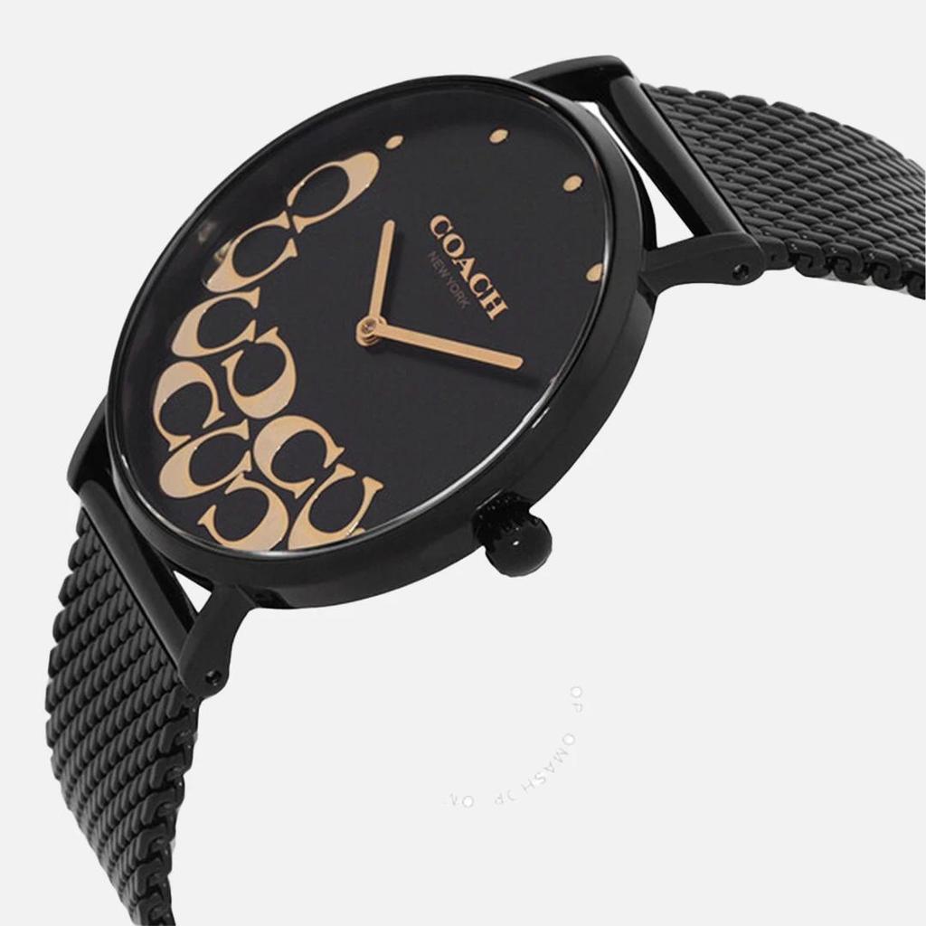 COACH Women's Perry Black Stainless Steel Mesh Bracelet Watch, 36mm 14503826