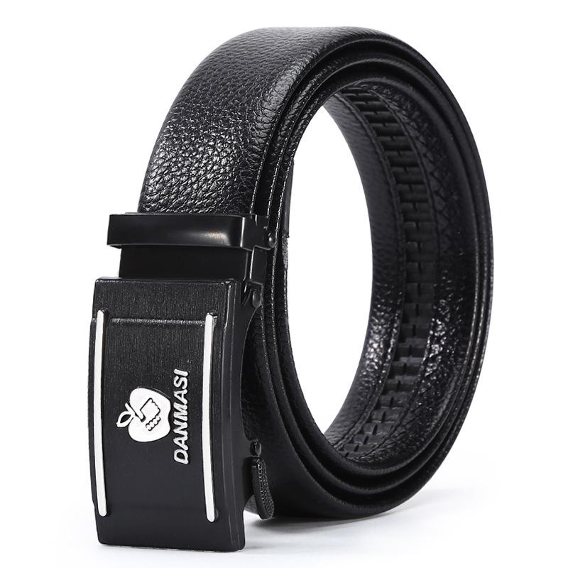 Leopard Automatic Button Head Men'S Dress Belt Men'S Green Business Casual Pants Belt