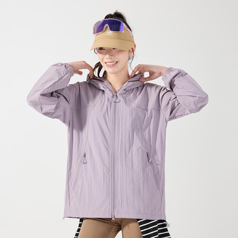 Ice Silk Outdoor Sunscreen Clothing for Women, Light and Breathable Skin Clothing, Hooded UV Protection UPF10 + Sunscreen Clothing for Men