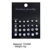 24pcs/set Fashion Minimalist Sparkling Zircon Stud Earrings For Women Decorative Earring Party Date Daily Wear Jewelry Gifts New