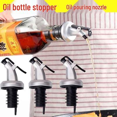 ZISIZ Press-Type Oil Bottle Pourer & Stopper Set