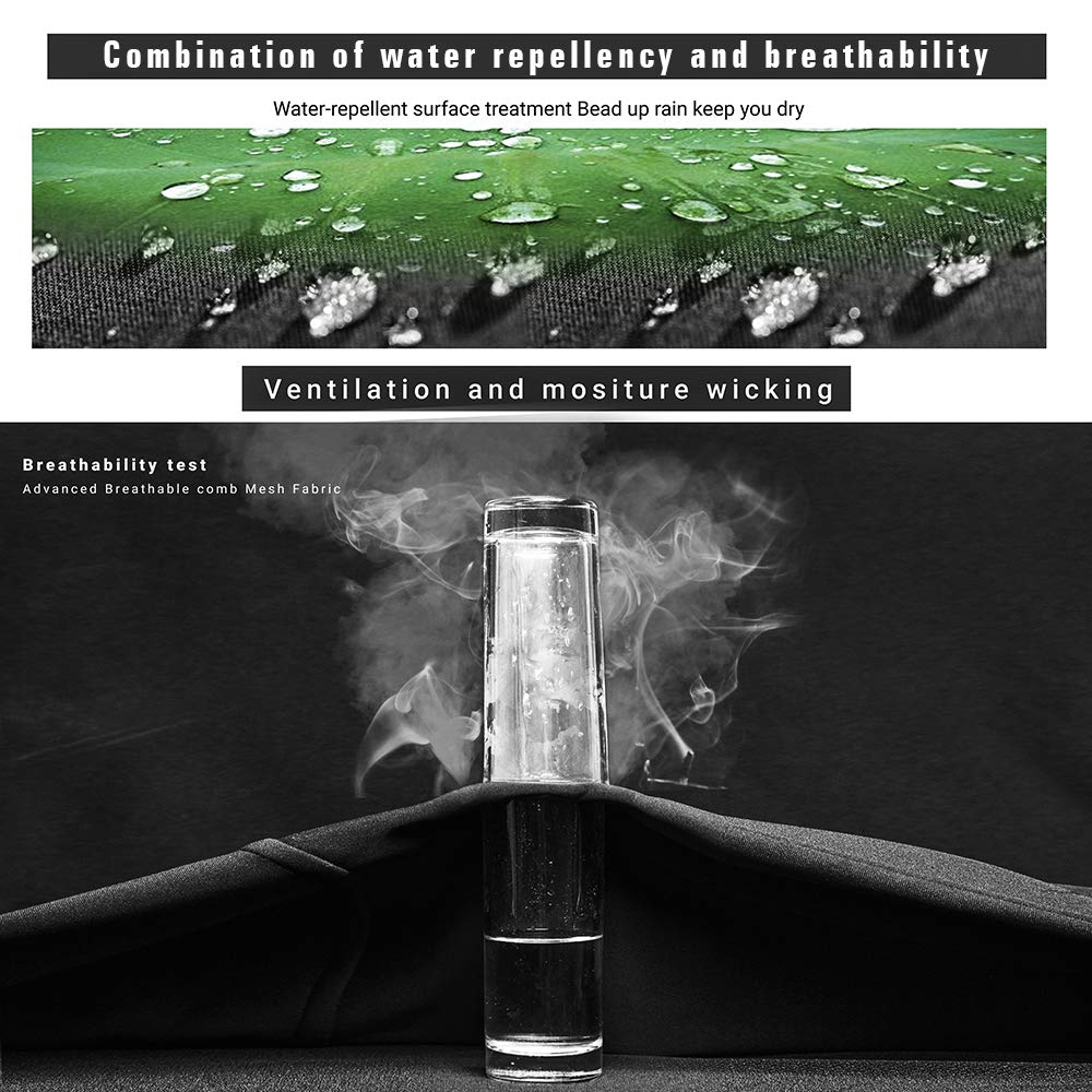 Souke Sports Winter Cycling and Perfect for and Running Men's Fleece-Lined Pants, Windproof, Cold-Resistant, Water-Repellent, Hiking, Skiing, (Black,