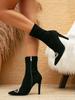 Fashion Eilyken Winter Pointed Toe Woman Ankle Boots Sexy Elegant Crystal Thin High Heels Fashion Zipper Stripper Prom Shoes