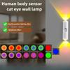 Magnetisches Bewegungssensor-Nachtlicht Wiederaufladbare Intelligente RGB-Verlaufs-Wandleuchte für Schlafzimmer Badezimmer Schrank Garten