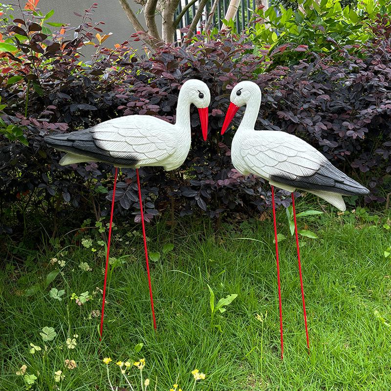 Garten-Außendekoration Simulation Plastik Roter Kronenkranich