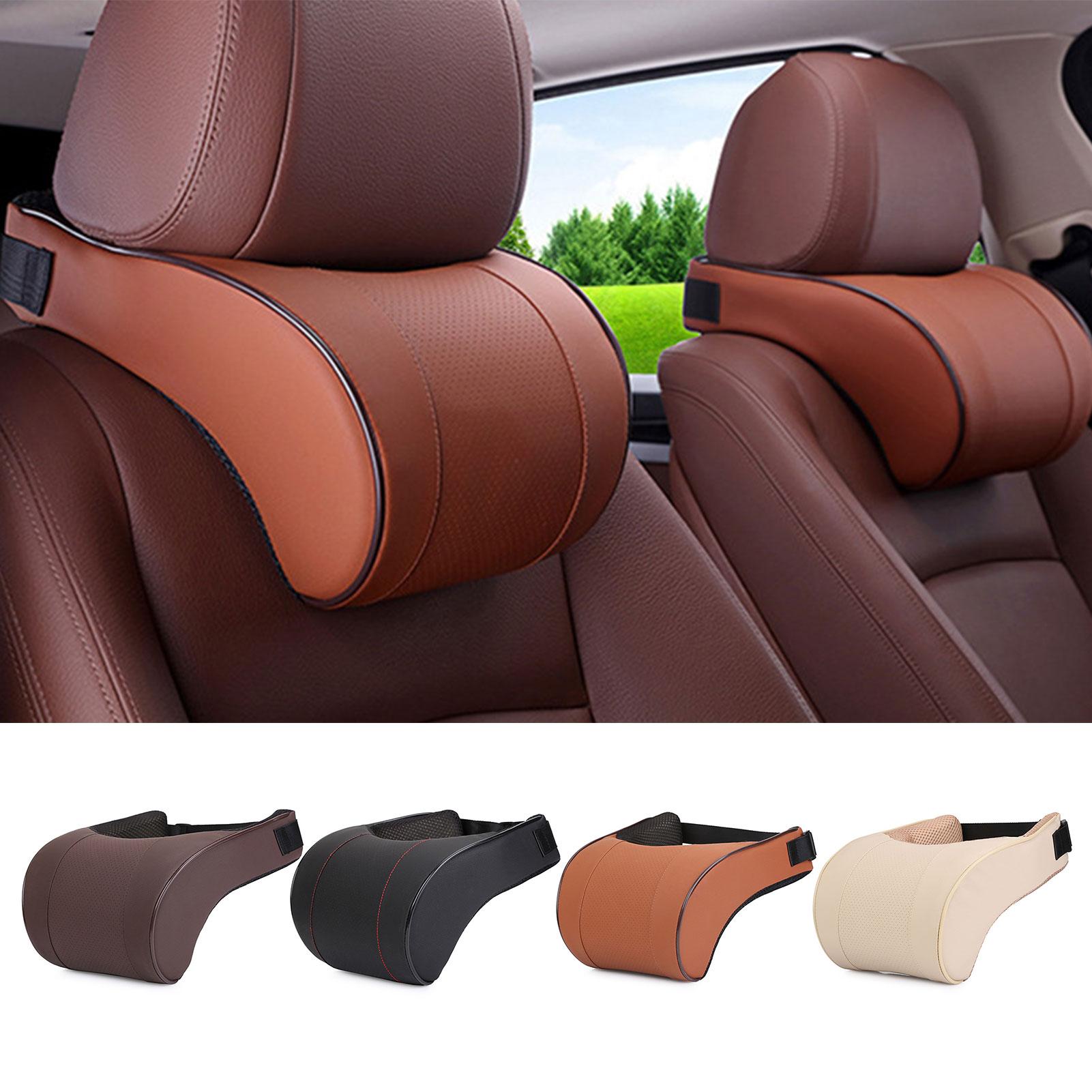 

Memory Foam Adjustment Car Headrest Pillow PU Leather Auto Neck Rest Lumbar Pillows Travel Car Seat Headrest