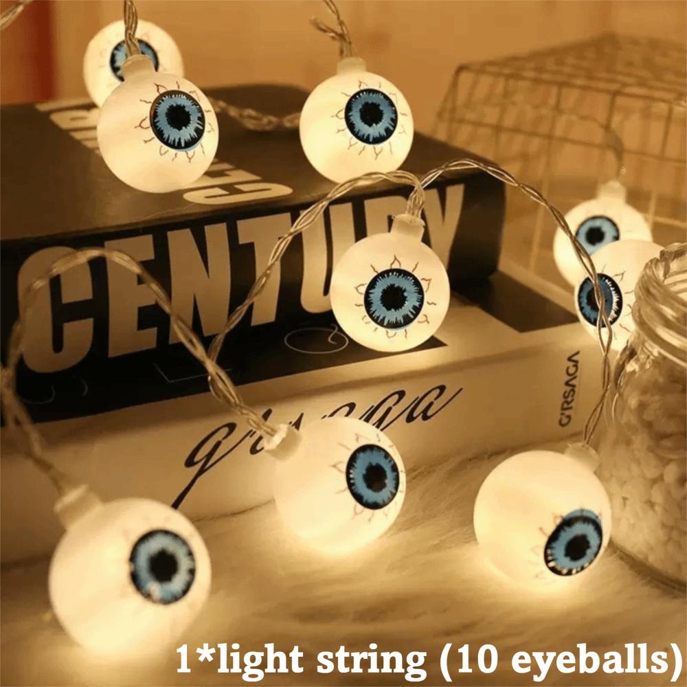 Ten Eyeball String Lights Simulation Glowing Eyeball Hanging Lamp Luminous Eyeballs Halloween