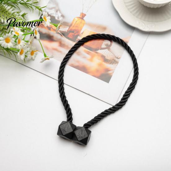 Wall Damage Free Tiebacks 1 Pair Magnetic Curtain Tiebacks, Twisted Rope Holdbacks, Window Treatment Simple Decorative Draperies Holders for