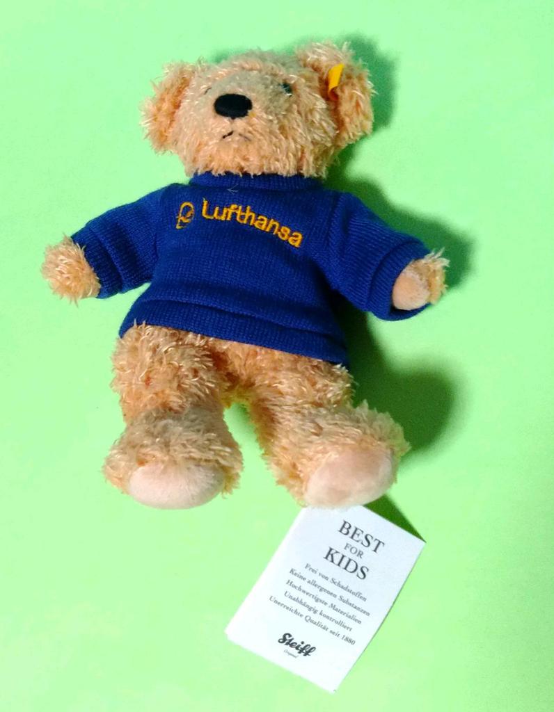 [USED] Steiff Lufthansa Collaboration Teddy Bear Plush Toy Bear