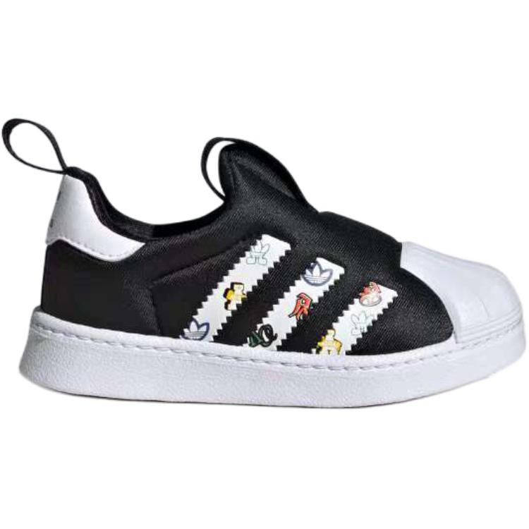 Adidas Originals Superstar 360 Trendy Sports Durable Low-Top Walking Shoes Baby Shoes Black White JS0685
