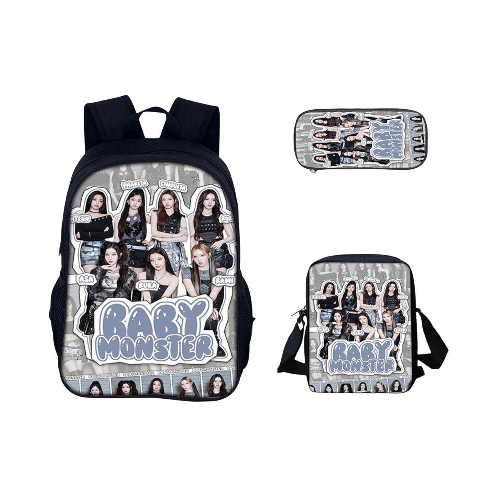 Elementary School Cartoon Backpack And Peripheral Backpack Three Piece Set One Size