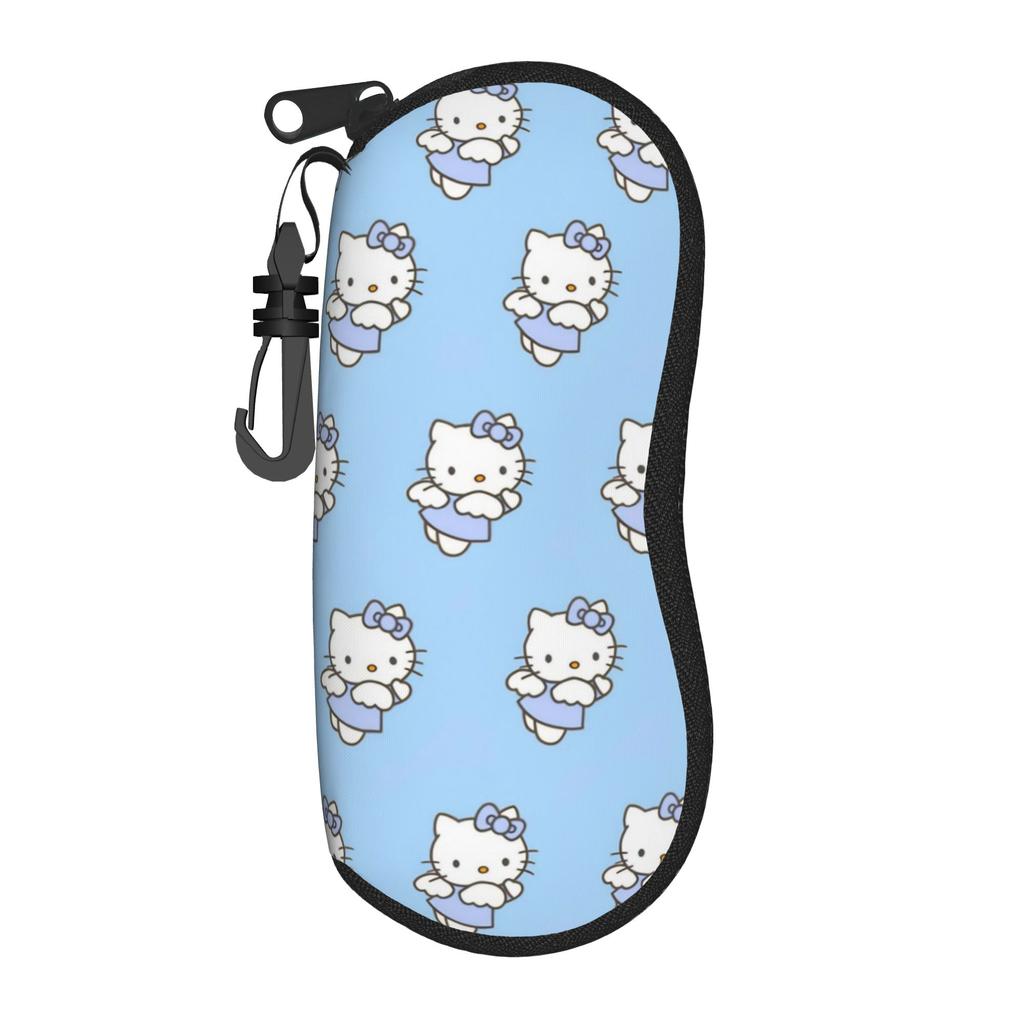 Angel Blue Glasses Case Men Women Protective Zipper Helloo K-Kittys Eyeglasses Protector Protector Eyeglasses Box
