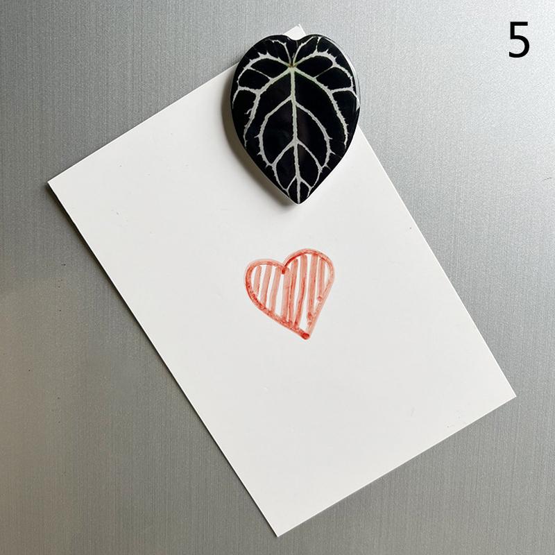 Fridge Magnet Stickers Simulate Leaves Shape Message Memo Paper Fixed For Home Office Work Education Supplies