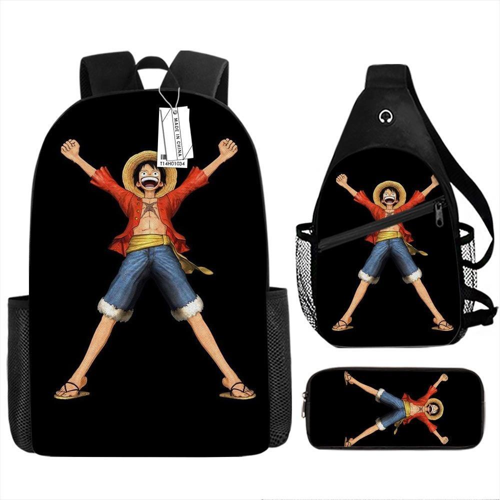 ONE PIECE Cartoon Animation Primary School Third or Fourth Grade Light Burden Reduction Primary and Secondary School Students Storage Bag Storage Bag