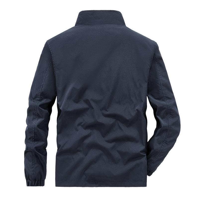 New Spring and Autumn Men's Casual Outdoor Work Jacket Double-sided Stand Collar Fashionable Men's Jacket Top