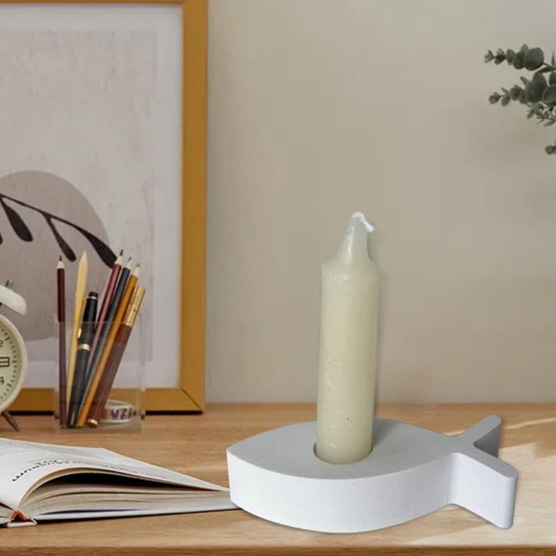 Candle Stick Holder Silicone Mold 3D Fish Resin Mold Candle Holder Silicone Resin Mold Cute Silicone Candle Holder Mold
