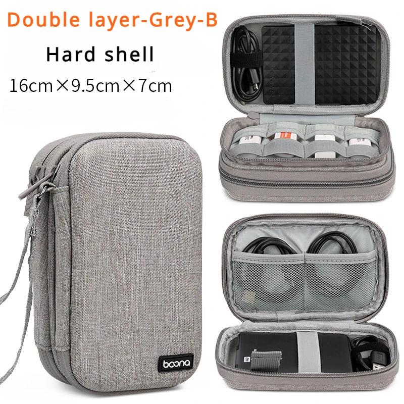Elektronische Aufbewahrungstasche Mobiles Festplattenpaket Geschäftsreise Tragbarer USB-Datenkabel-Organizer Headset-Ladegerät Schutzhülle