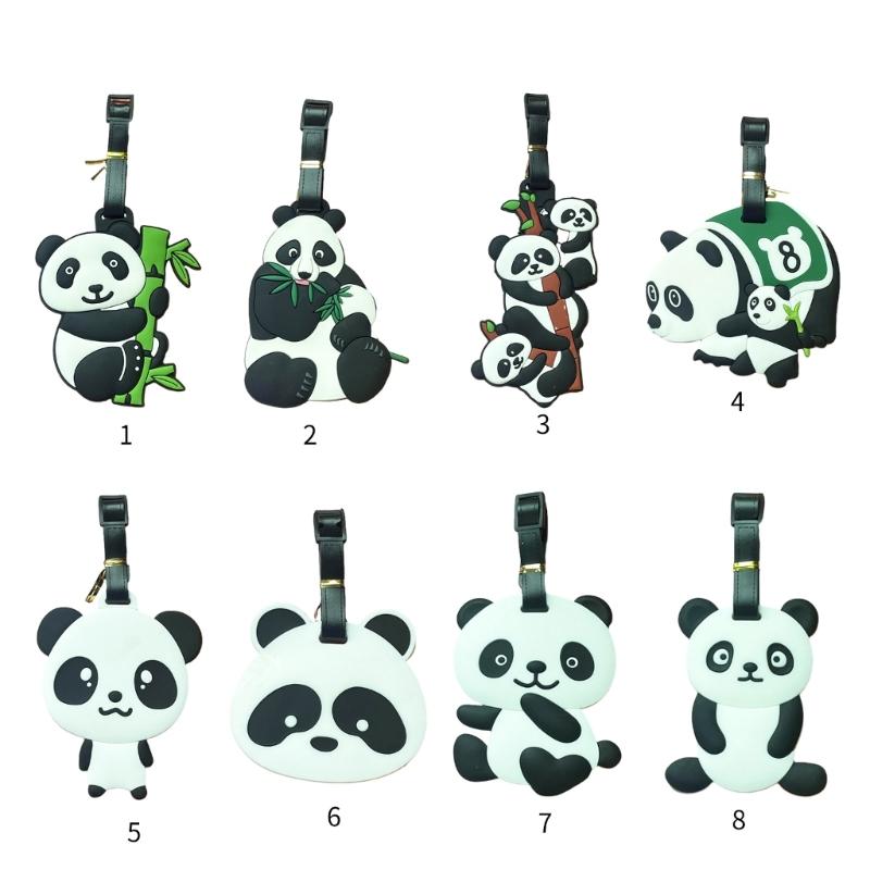 Suitcase Label Cartoon Pattern Luggage Baggage Backpack Soft Label with Strap Name ID Address Card Baggage Identifier