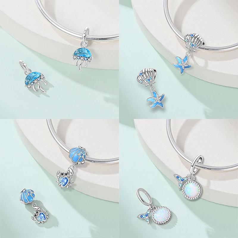 Elegant Copper Sea Starfish Turtle Dolphin Charm Beads Fit Bracelet Necklace Bead Jewelry Making Fine Jewelry Gift