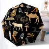 1pc Egyptian Symbols Open/Close Folding Umbrella, All- Portable Umbrella for & Men, Stylish Accessory (Holiday Gift) 8-Rib Yy251213147