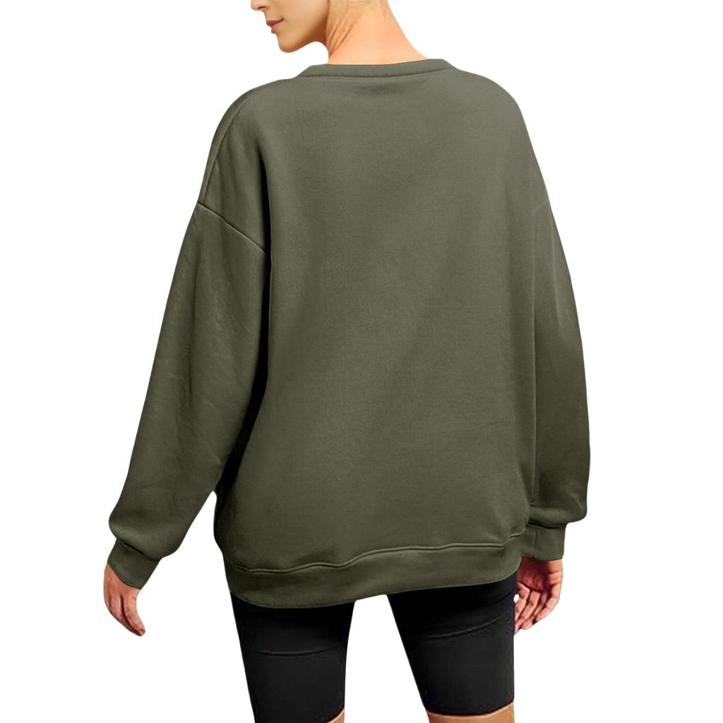 Women's Fashion Long-Sleeve Pullover Sweatshirt With Fun Christmas  Print