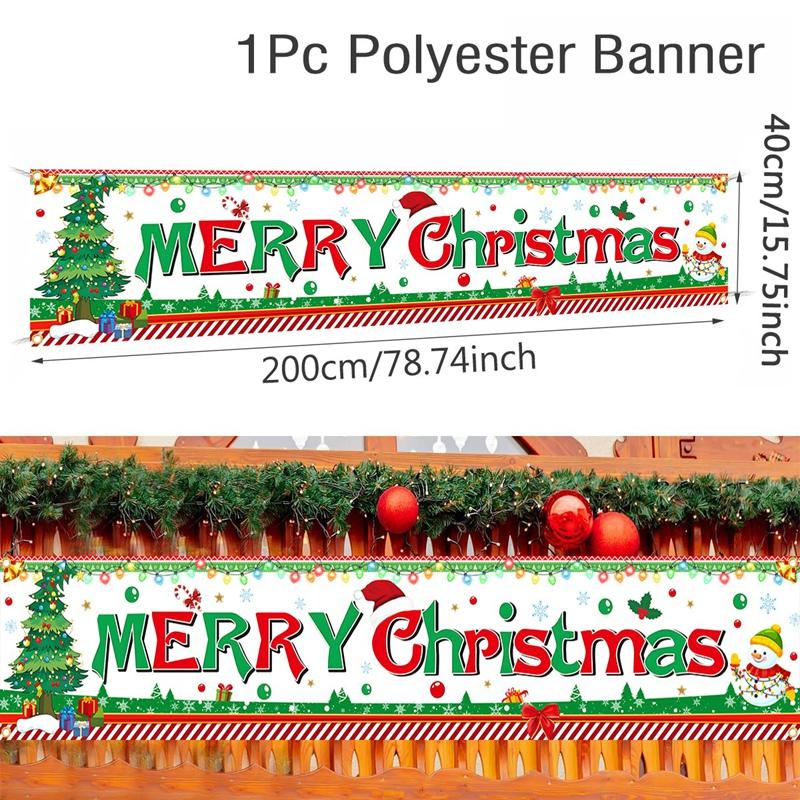 Merry Christmas Banner for Yard And Entrance Decor Christmas Outdoor Banner Flag for Home Decor 2026 Gifts Happy New Year 2026