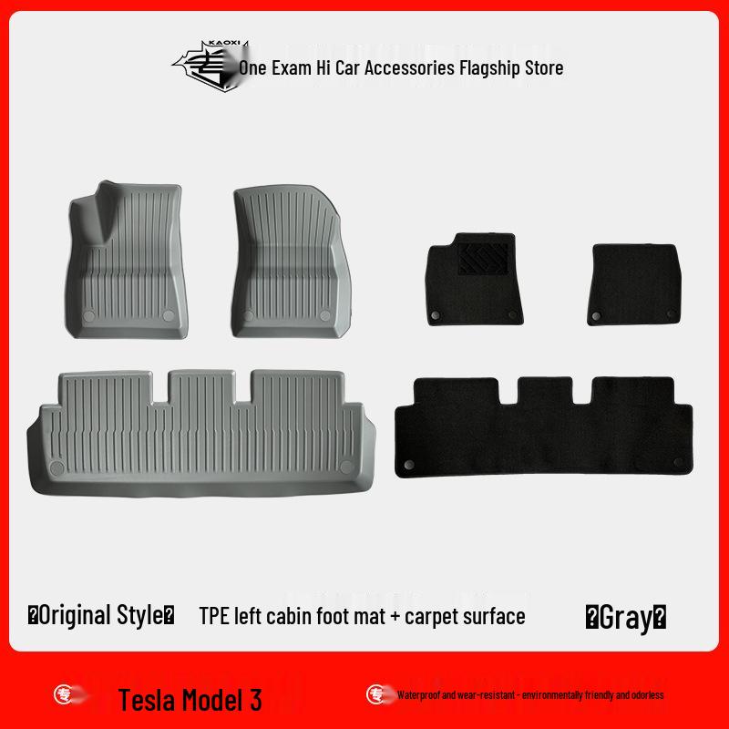 Compatible Tesla Model Y Right-Hand Drive Full Surround Floor Mat TPE Car Accessory