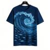Męska moda T-shirt męski z nadrukiem 3D, okrągły dekolt, krótki rękaw, modny street wear