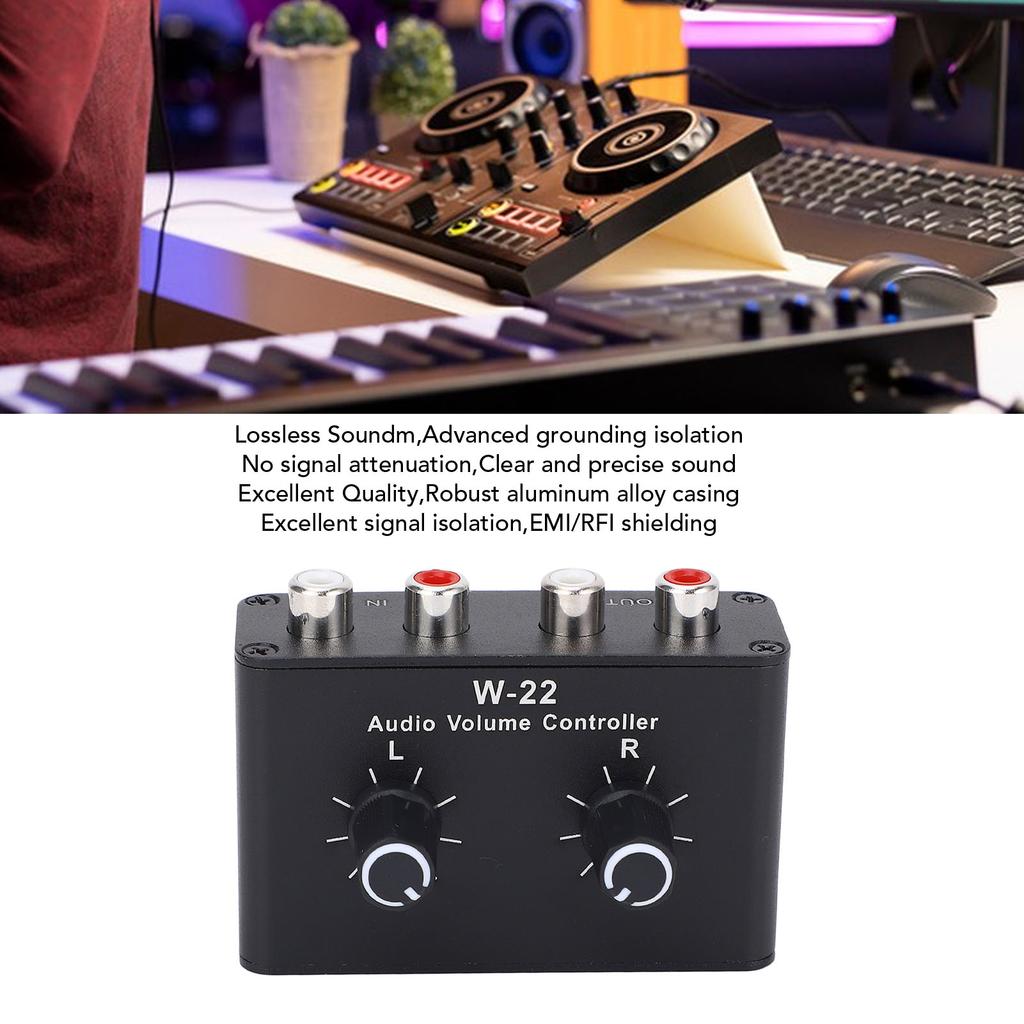 3.5mm Volume Control Box Balance Adjuster Small Attenuator Knob Line Volume Control Box Line Volume Control Box Stereo Switcher