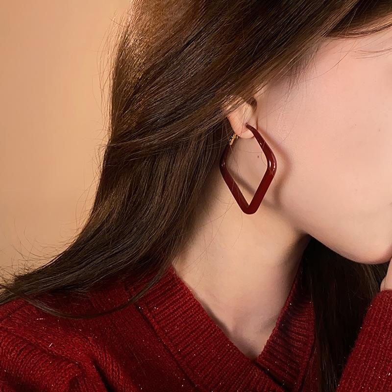 Vintage Luxe Anke La Red 925 Silver Earrings Zircon Studs Minimalist Elegant Fashion Jewelry For Women