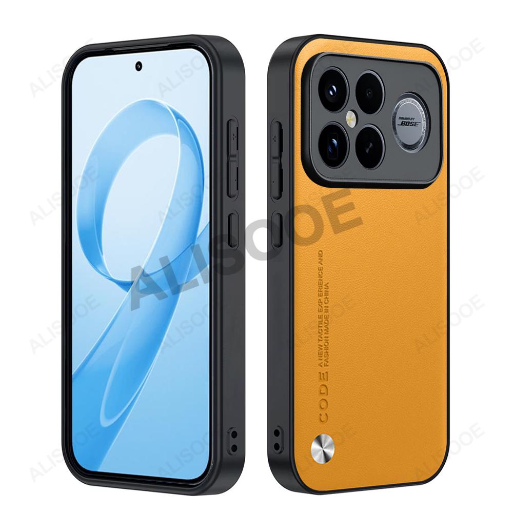 For POCO F8 Ultra / POCO F8 Pro F7 F6 F5 Pro Case Cover Fashion Fiber Texture PU-Leather & Plastic Protection Back Capa Funda