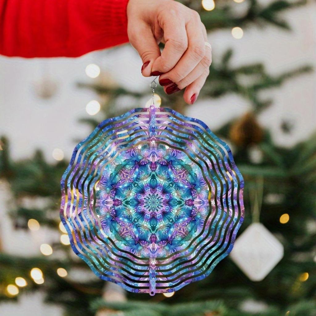 Bohemian Style Metal Wind Spinner Outdoor Garden Decor No Battery Needed for Patio Lawn Yard Boho Chic Windmill