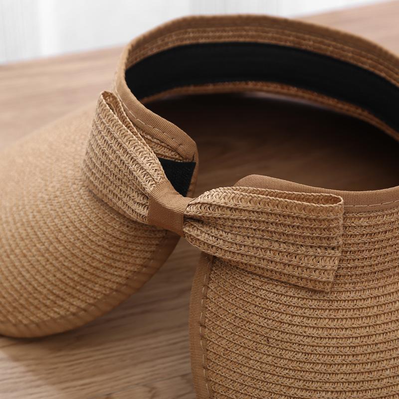 WTEMPO Women Summer Visors Caps Foldable Sun Hat Wide Large Brim Beach Hats Straw Hat Chape Femme Beach UV Protection Cap