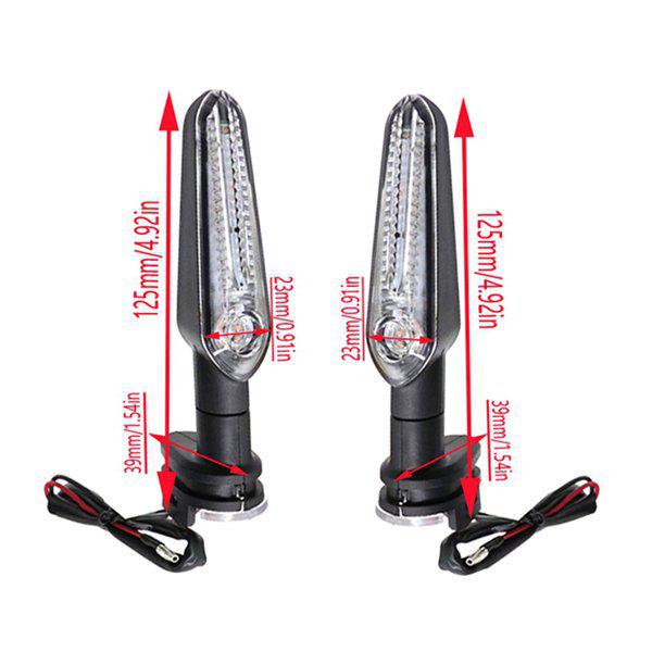 1 Pair LED Motorcycle Turn Signals, ABS Material, Color: As Shown