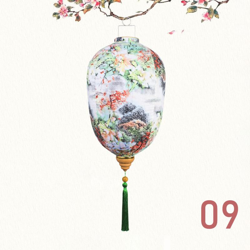 

14-дюймовый ретро шелковый фонарь Дворцовый фонарь Китайский антикварный стиль Фестиваль Нового года Декор Вьетнамский фонарь середины осени Водонепроницаемый 14INCH