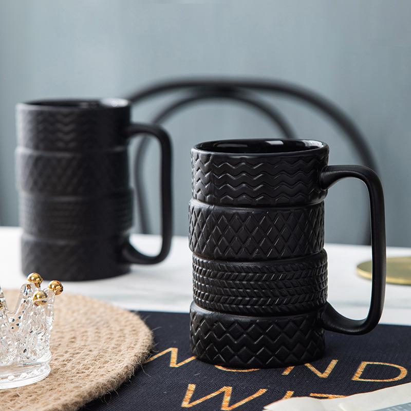 Creative Large Capacity Novelty Ceramic Tire Mug
