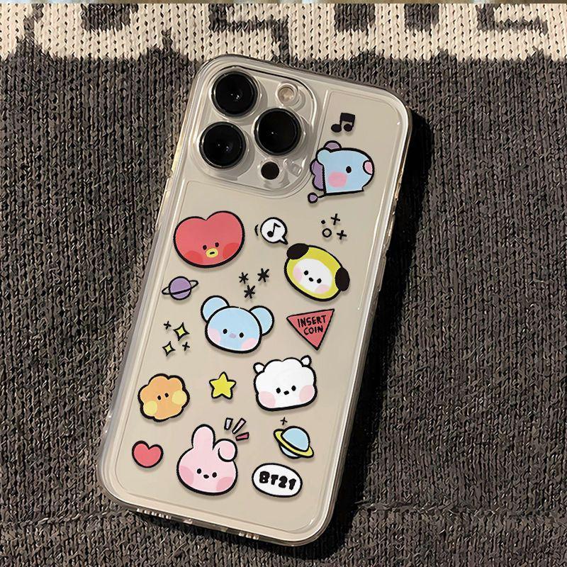 Space Cartoon Animal Avatar Phone Case for Apple 16/15/14 Pro Max, 13/12, and 16 Pro Soft Cases