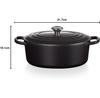 Жаровня Le Creuset Signature Gourmet круглая 30 см чёрная глянцевая 6,2 л (21179300000430)