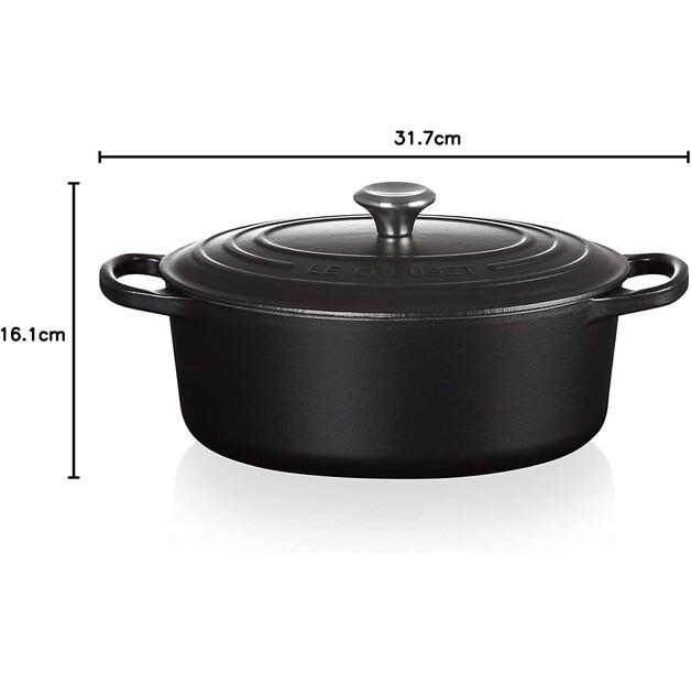 Жаровня Le Creuset Signature Gourmet круглая 30 см чёрная глянцевая 6,2 л (21179300000430)