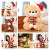Adorable Round-eyed Teddy Bear Plush Toy For Christmas Decoration And Gift