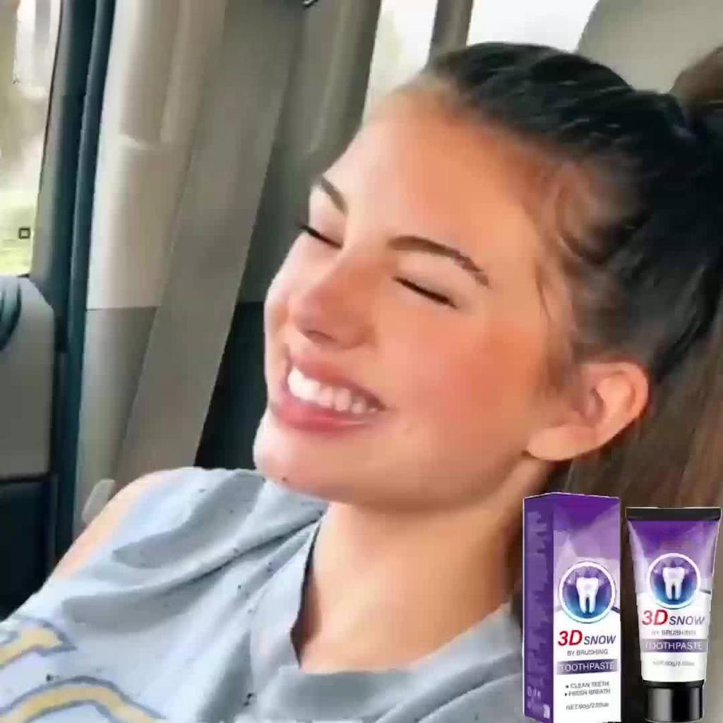 3D Snow Toothpaste - Whitening, Moisturizing Cream Toothpaste for Basic Cleaning, Fresh Mint Aroma, Supports Gum Health, 120g