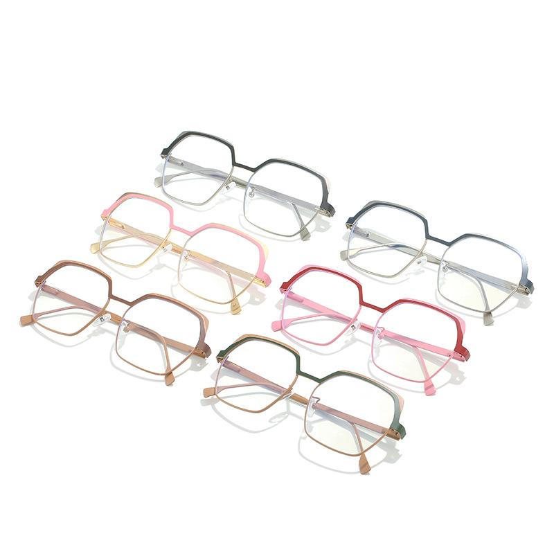 Retro Metal Glasses Frame Men'S Edge Silk Polygonal Glasses Frame Women'S, Optical Frame 6015