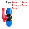 20/25/32/40/50mm Plastic Quick Valve Switch Connector PVC PE Tube Tap Water Splitter Black Wrench Home Water Supply Pipe Fitting