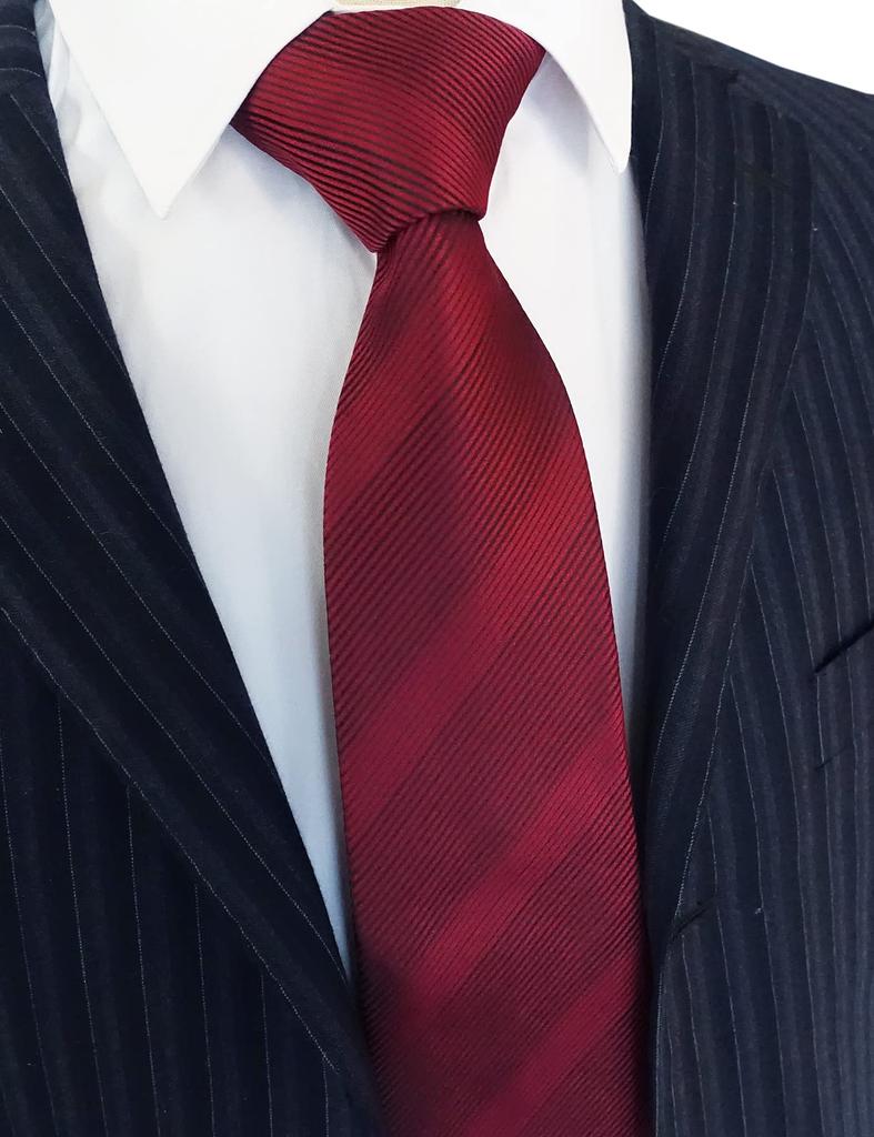 [Towergem] XL Men's Polyester Jacquard Tie, Single Color, 160cm