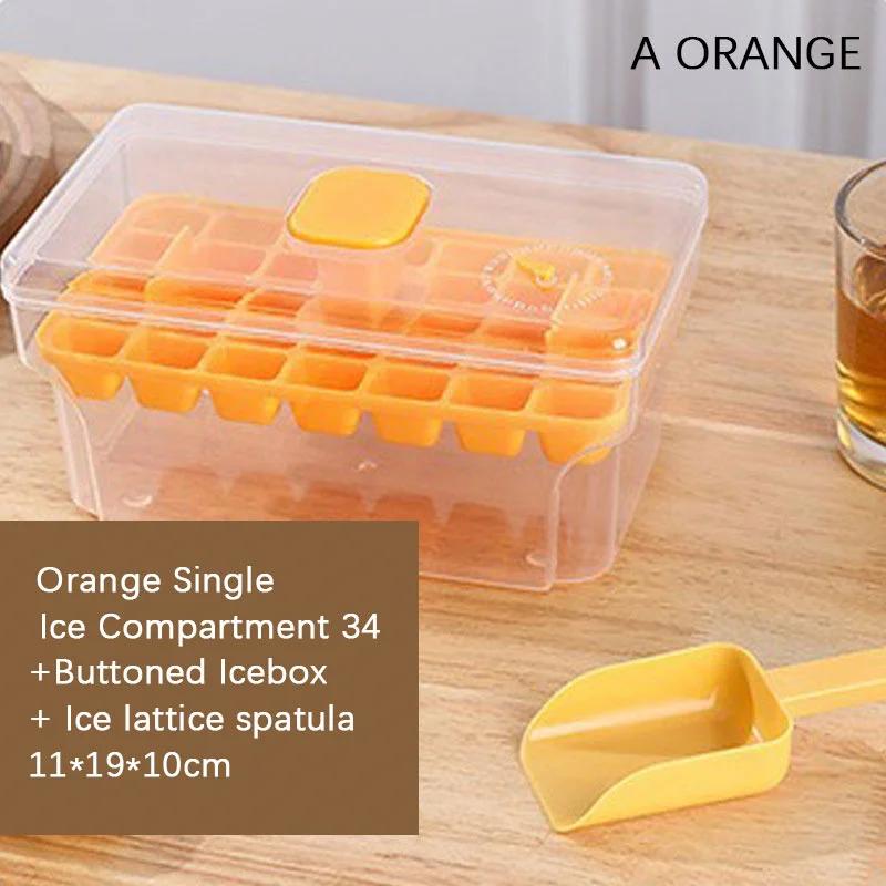 

Ice Cube Mould Ice Compartment Food Grade Ice Storage Box for Home Use Ice Cube Tray With Storage Box Kitchen Gadget