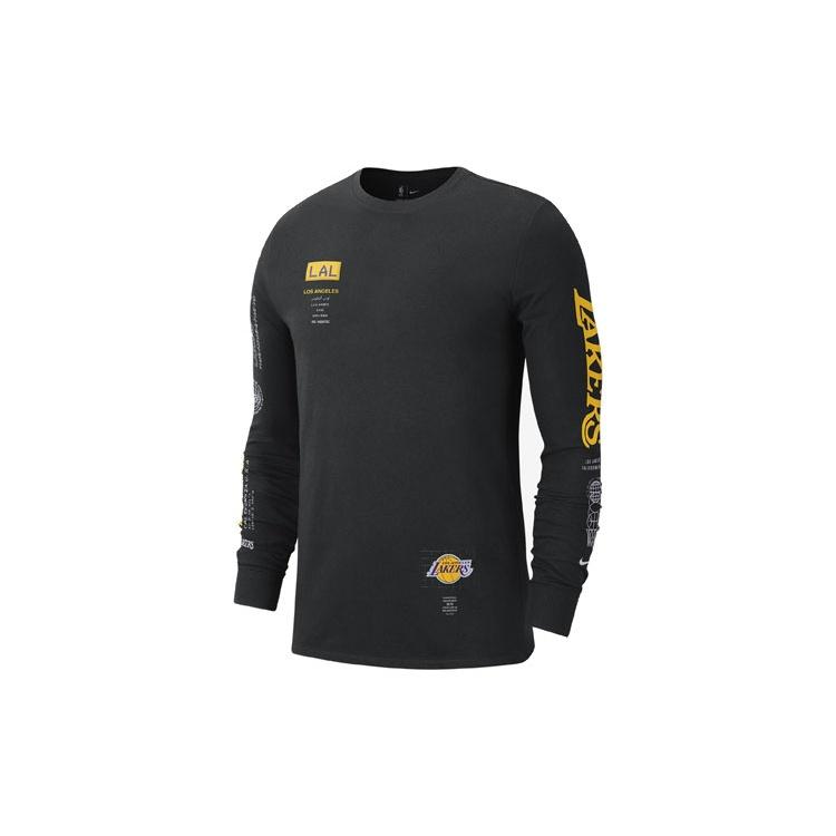 Nike NBA Courtside Los Angeles Lakers Long Sleeves Black Men s CK8103-010 L