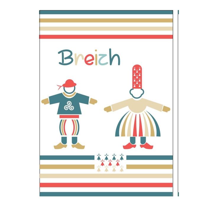 Lot de 2 torchon Couple de bigouden